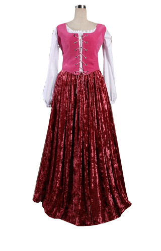 Ladies Medieval Tudor Serving Wench Costume Size 8 - 10 Image